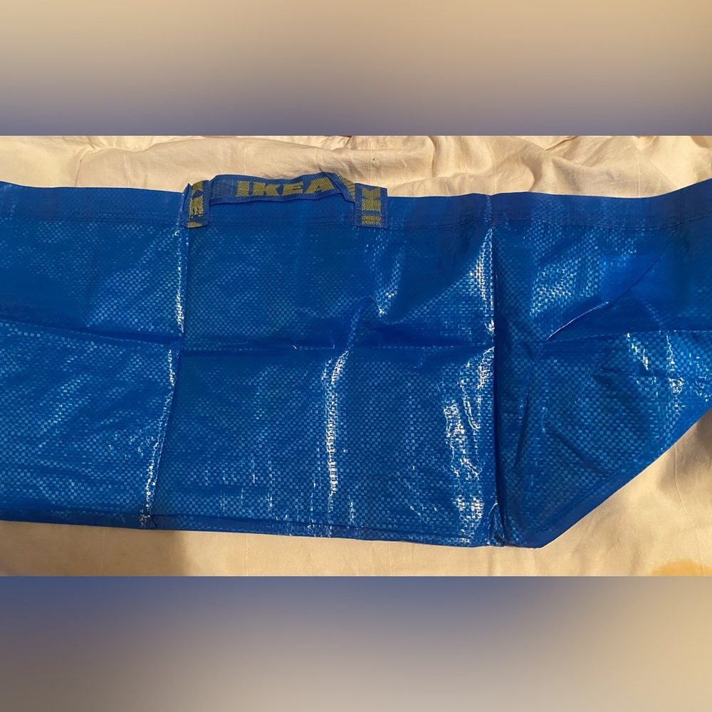Blue ikea tote